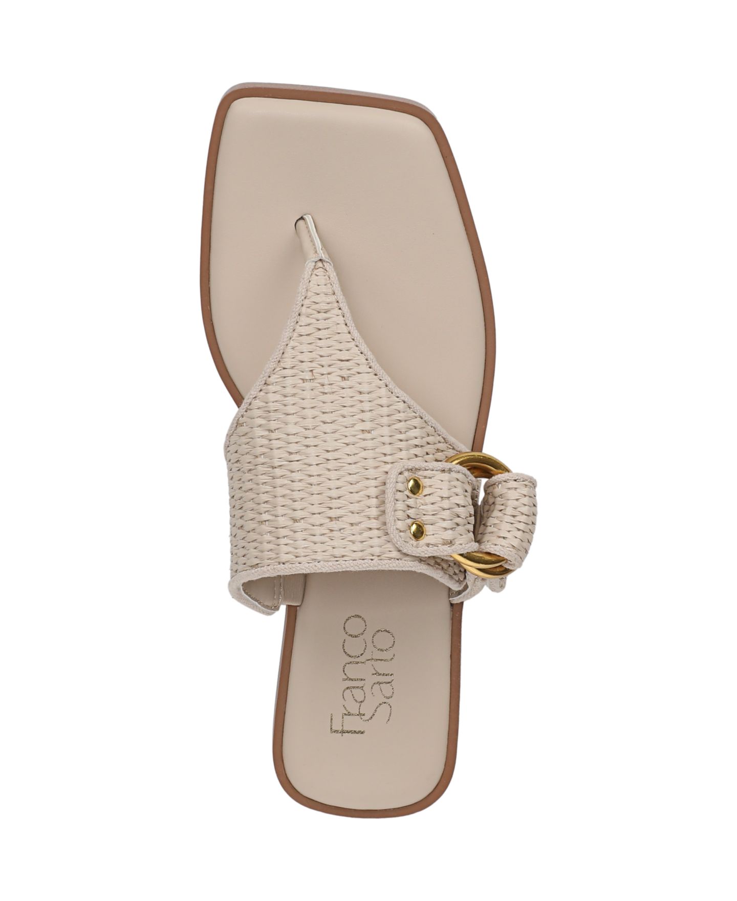Женские сандалии Franco Sarto Mavie Open Toe Thong, цвет: Льняной белый — фото 4