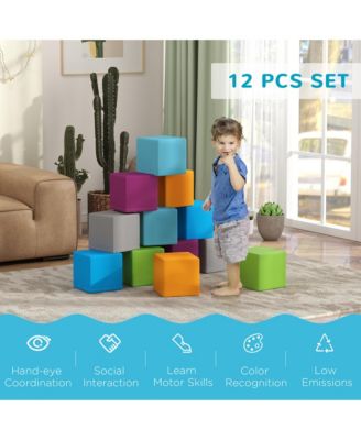 12 Piece Soft Play Blocks Soft Foam Toy for Toddler, Contemporary