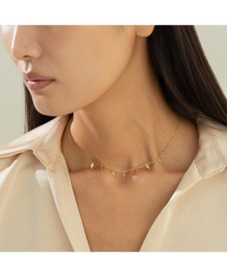 Sterling Silver 18k Gold Plated Brianna Cross Necklace Holiday Gift Idea