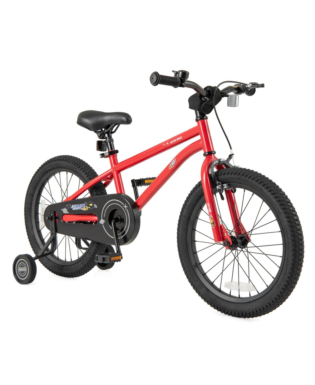 Sugift 18-Inch Kids Bike Ages 3-8 with Handbrake and Coaster Brake and Bell Ring
