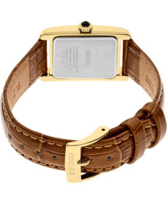 Women's Essentials Quartz Leather Strap Watch, 22.2mm