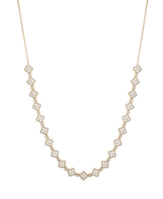 Diamond Pav&eacute; Clover 18" Collar Necklace (2 ct. t.w.) in 14k White Gold or 14k Yellow Gold