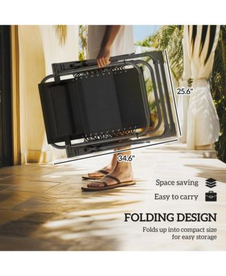 Zero Gravity Lounge Chair Set Padded Outdoor Recliner Chair,