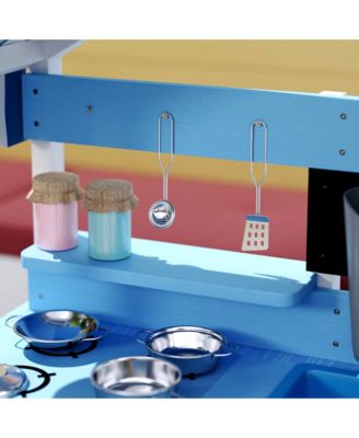 Mud Kitchen for Kids, Outdoor Play Kitchen w/ Sink, Faucet, Water k