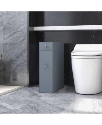 Wooden Narrow Modern Bathroom Furniture Cabinet,