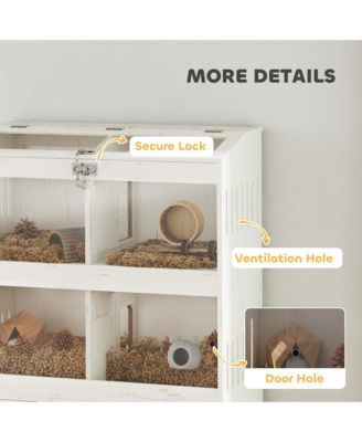 Large Hamster Cage for Multiple Small Pets with Storage Cabinet