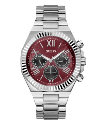 Men's Silver-Tone Multi-Function Watch, 44mm