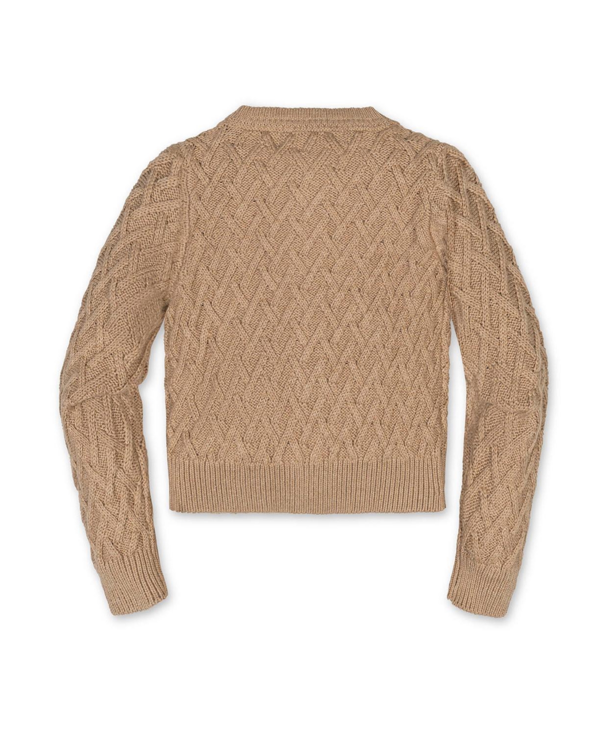 Hope & Henry Girls Organic Long Sleeve Herringbone Cardigan Sweater