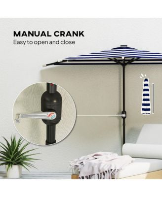 Half Patio Umbrella, UPF 30+ Balcony Umbrella