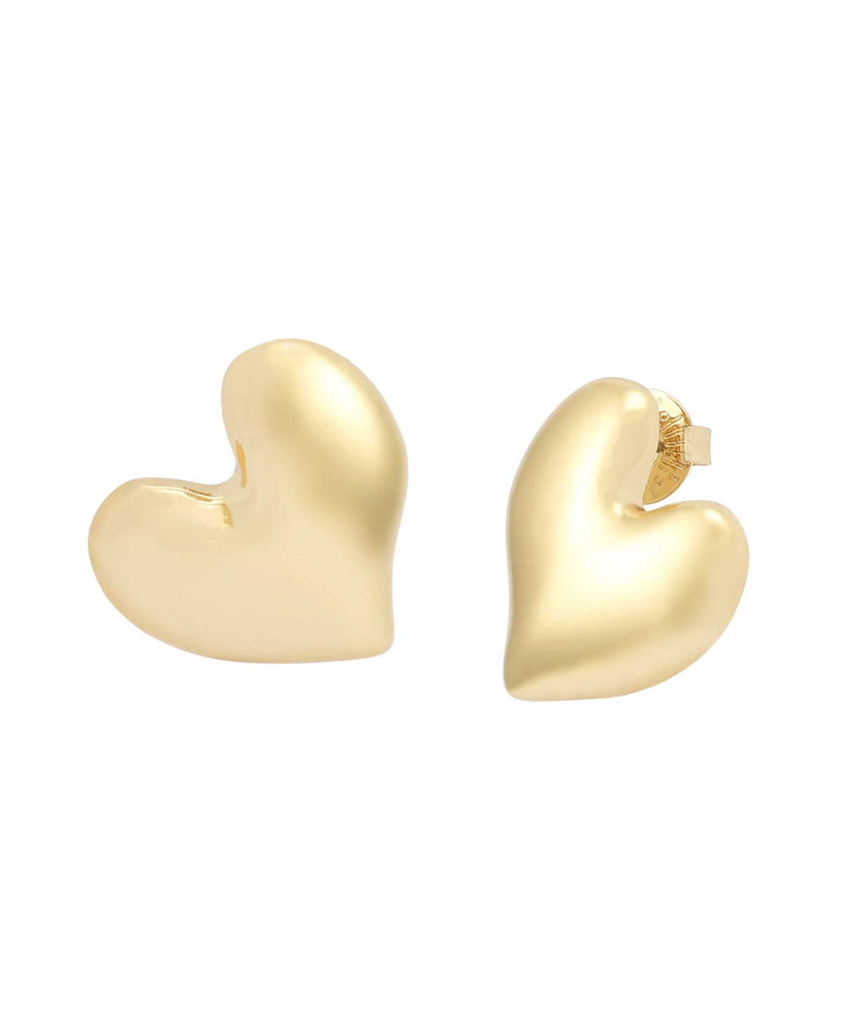 Robert Lee Morris Soho Gold Heart Button Earrings