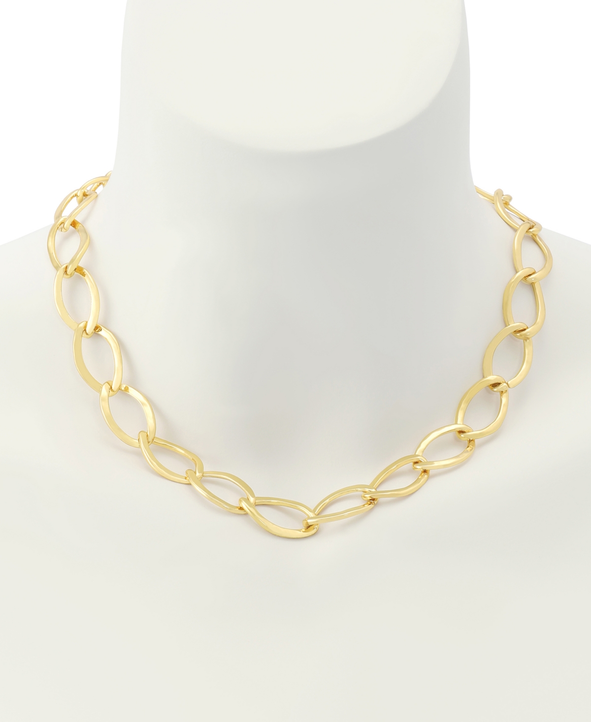 Robert Lee Morris Soho Gold Link Collar Necklace In Gold