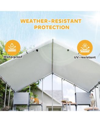 94.5" Extra Large Catio, Outdoor Cat Enclosure with Waterproof Cover