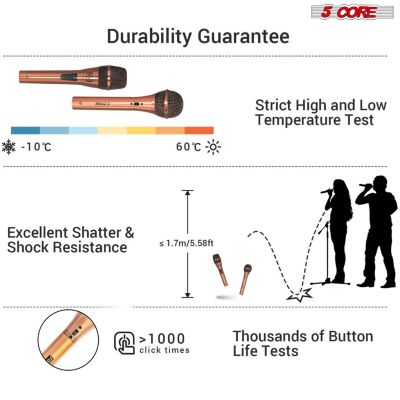 Dynamic Microphone Handheld Cardioid Pair XLR Wired Professional Couple Mic for Duet Karaoke