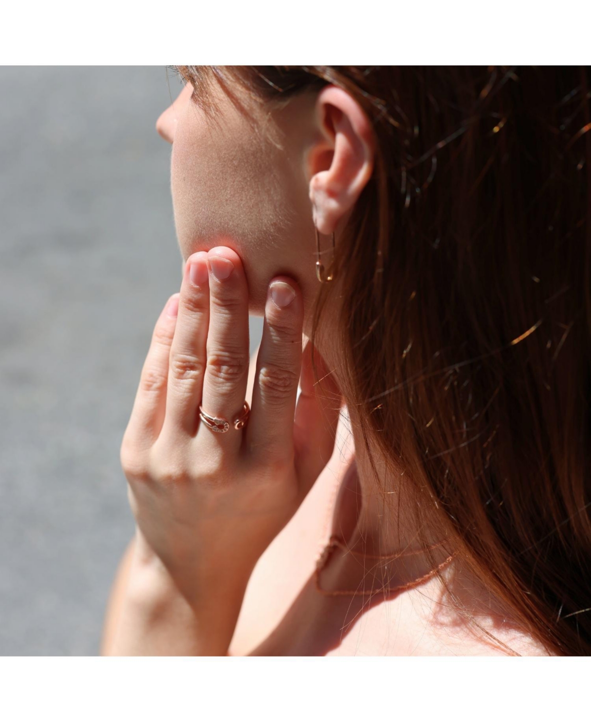 Spero London Sterling Silver Safety Pin Earring