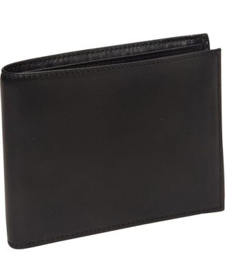Men's Nappa Vitello Continental ID Wallet RFID, Black