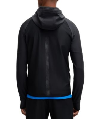 Men's Logo Detail Active-Stretch Zip-Up Hoodie