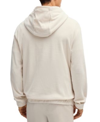 Men's Press-Stud Hood Cotton-Corduroy Hoodie