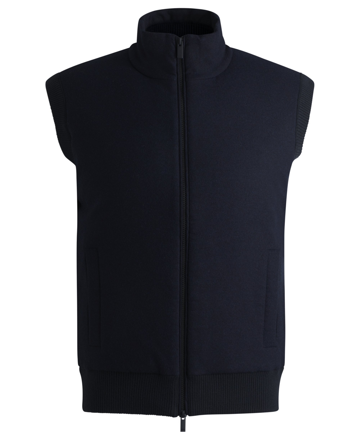 Boss by Hugo Men's Brushed-Flannel Front Regular-Fit Vest