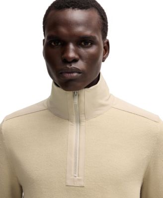 Men's Softshell Trims Zip-Neck Sweater