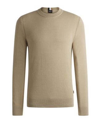Men's Micro-Structured Crew-Neck Sweater