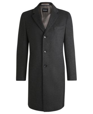 Men's Virgin Wool Cashmere Slim-Fit Coat