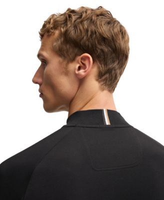 Men's Block Stripe Active Cotton-Blend Polo Shirt