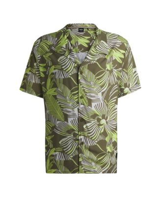 Men's Modern Print Regular-Fit Beach Shirt