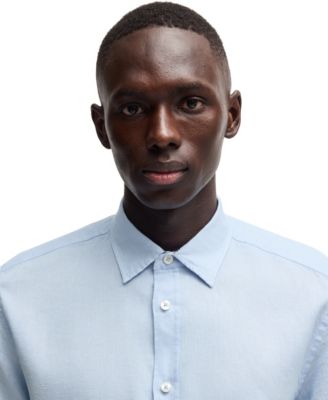 Men's Stretch Linen Slim-Fit Shirt