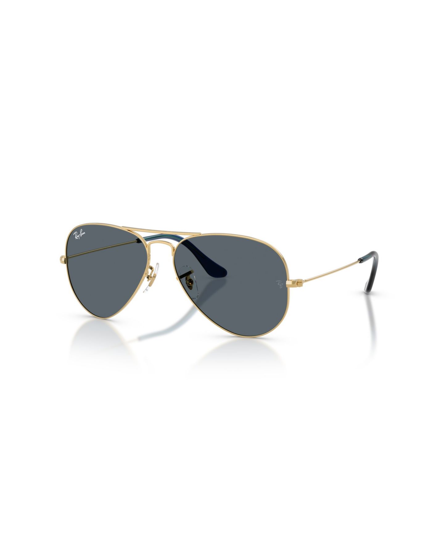 Солнцезащитные очки Ray-Ban Unisex Pilot, Aviator Large Metal RB3025, цвет: Золотой / Синий — фото 1