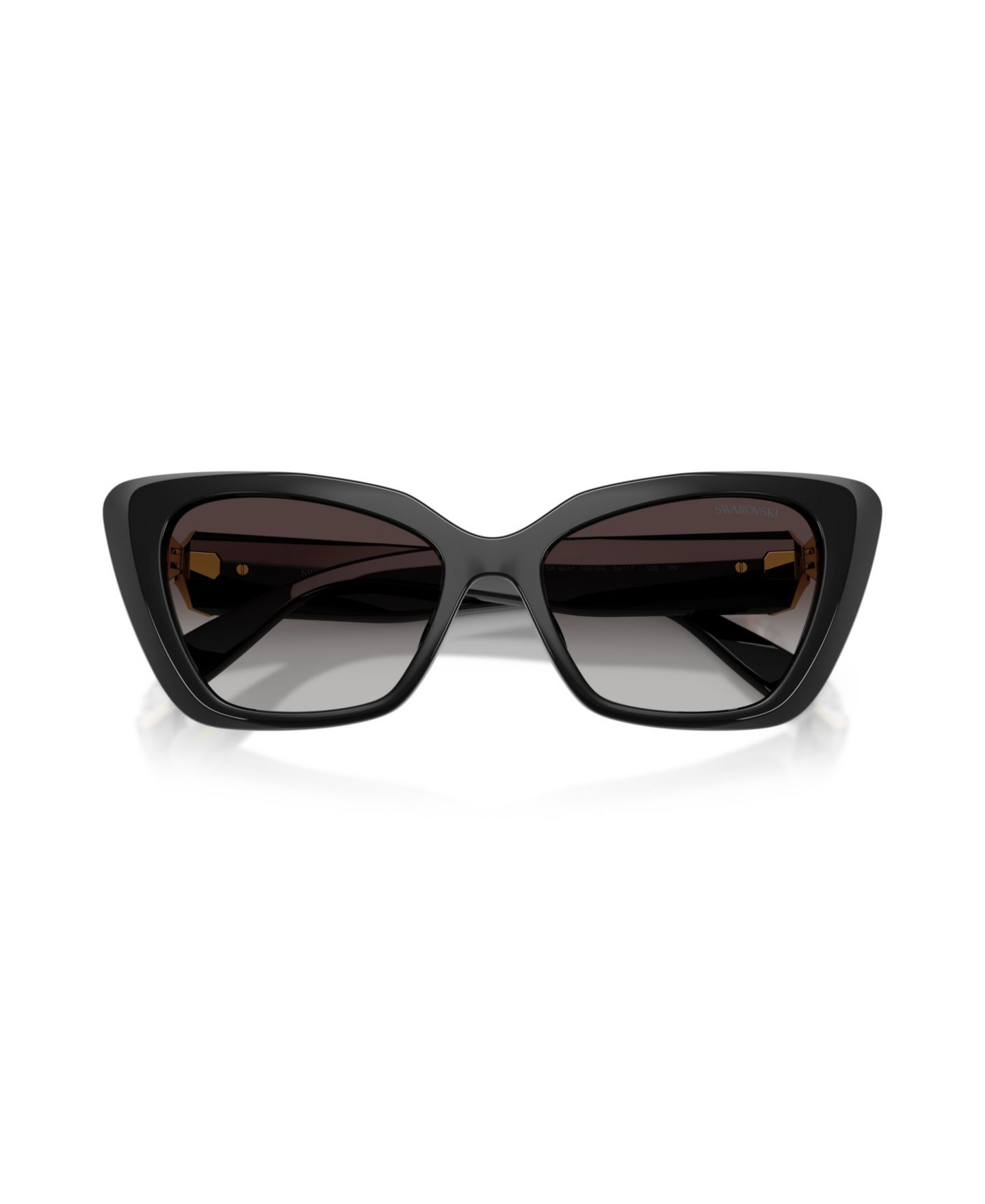 Женские солнцезащитные очки Swarovski Cat Eye Sunglasses, SK6047, цвет: Чёрный / Серый — фото 2