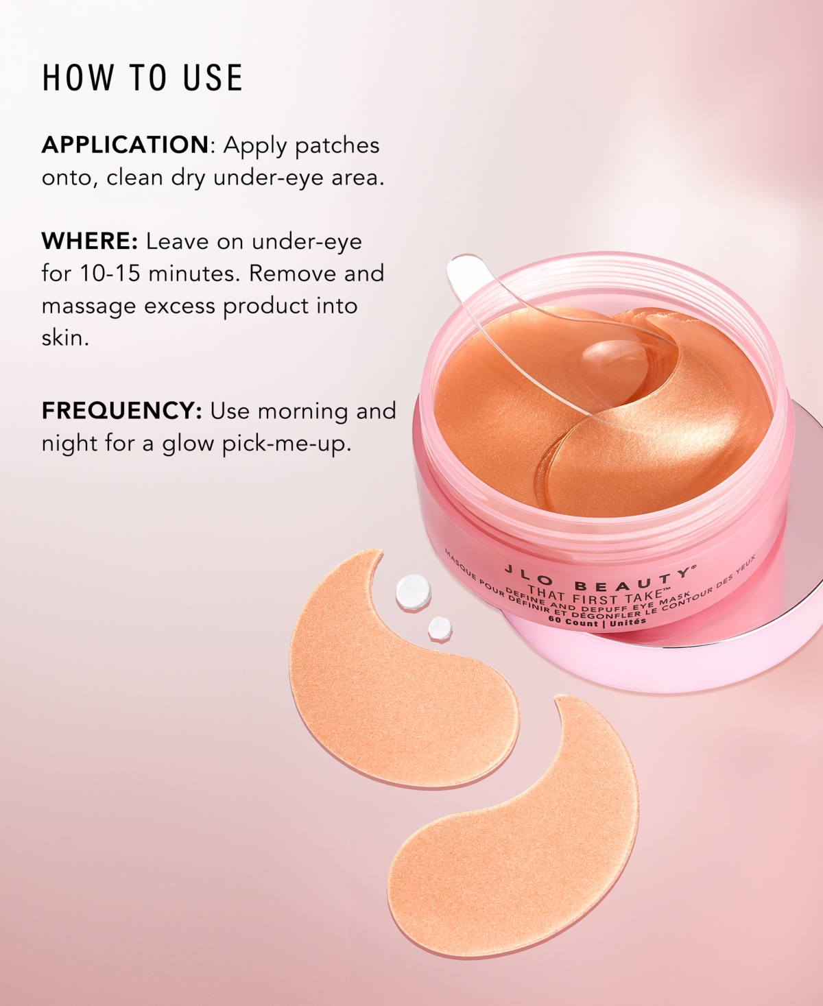 Jlo Beauty That First Take Define And Depuff Eye Mask With Spatula In Transparent