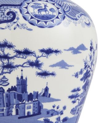 Blue Italian Gothic Castle Ginger Jar