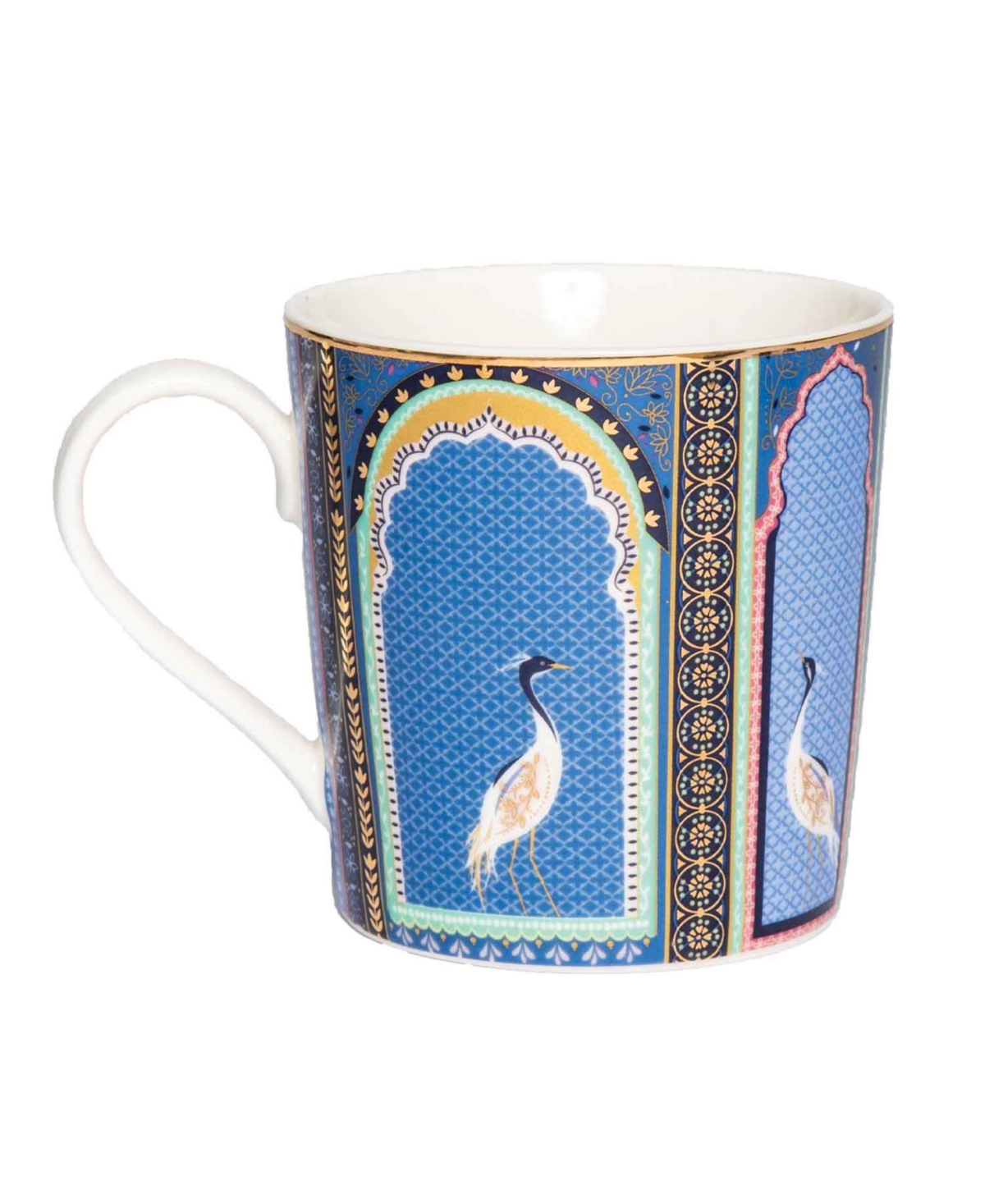 Portmeirion Sara Miller India Assorted Mugs, Set of 4, Service For 4
