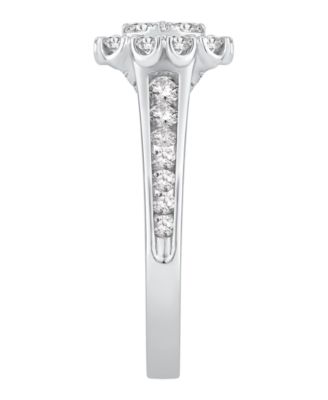 Diamond Square Cluster Ring (1-1/4 ct. t.w.) in 14k White Gold