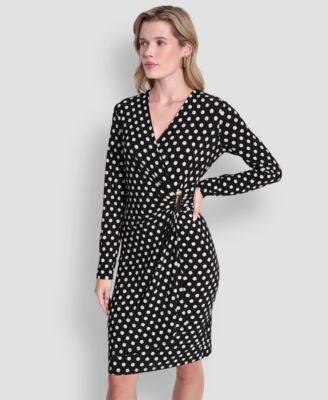 Women's Long-Sleeve Knee Length Dress