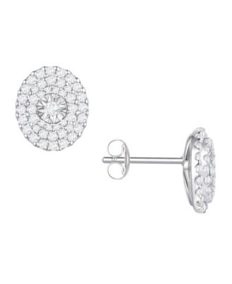 Diamond Earrings (1/2 ct. t.w.) in Sterling Silver