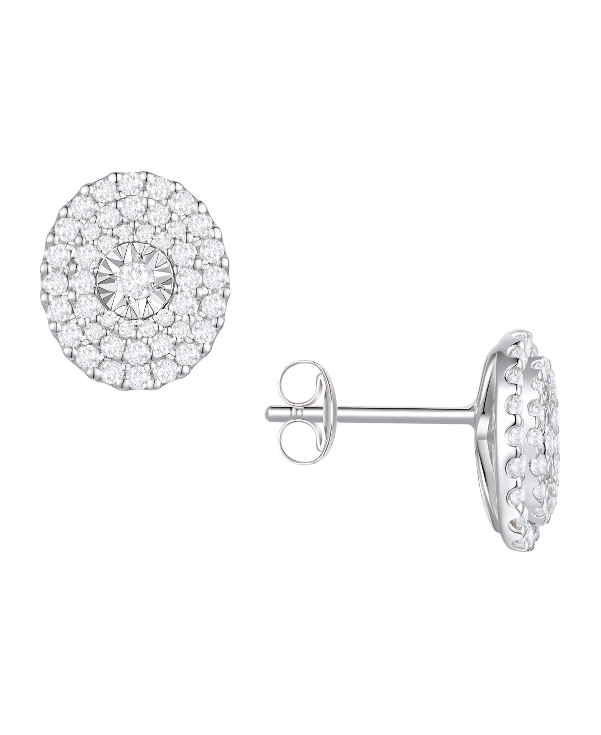 Macy's Diamond Earrings (1/2 ct. t.w.) in Sterling Silver