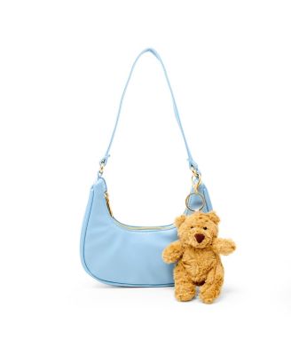 Girls Teddy Bear Charm Shoulder Handbag