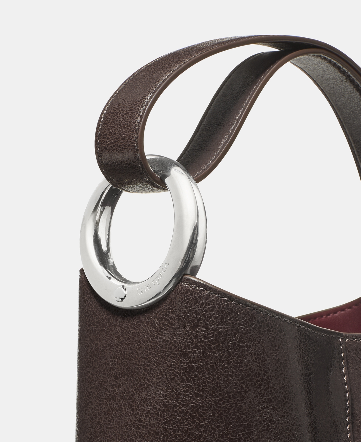 kate spade new york Halo Glazed Leather Mini Bucket Bag