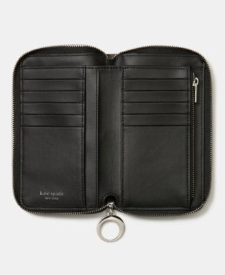 Halo Fine Grain Leather Zip Around Wallet