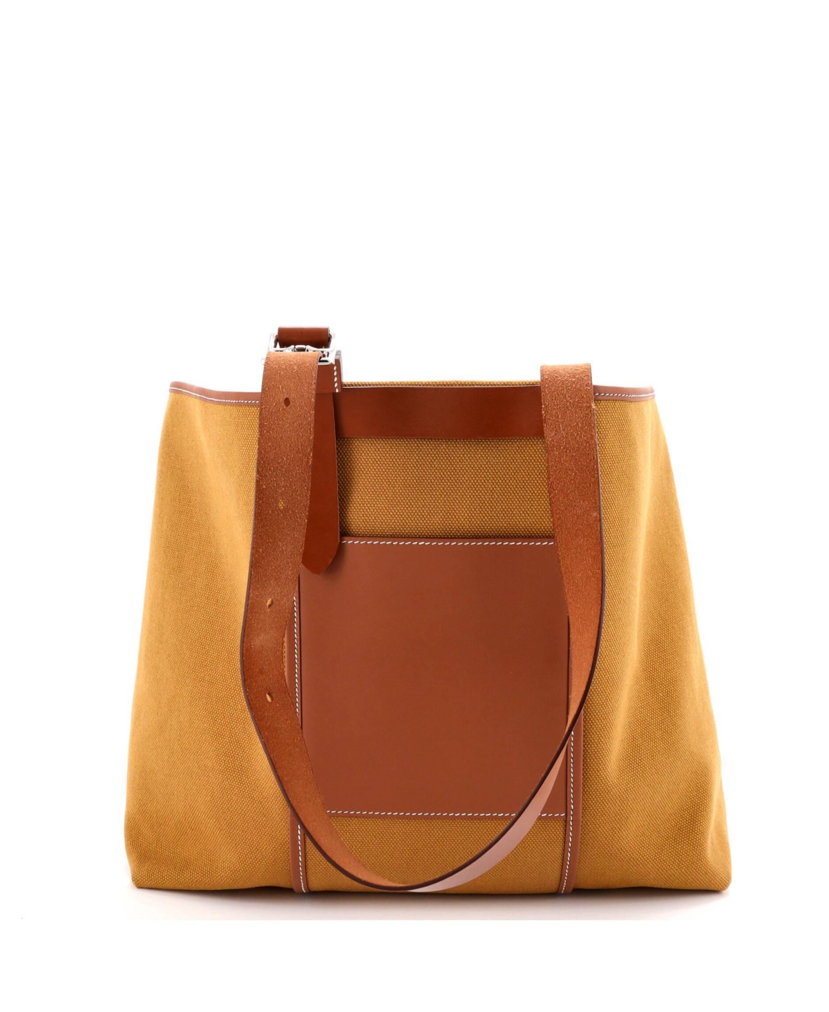 Pre-Owned Hermes 35 Etriviere Pocket Tote Toile and Leather