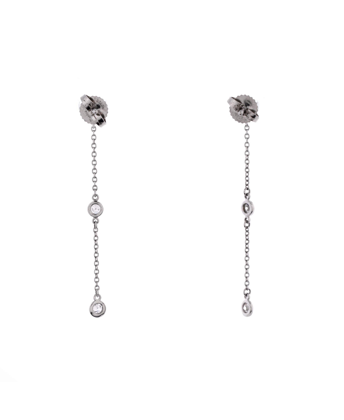 Pre-Owned Tiffany & Co Elsa Peretti Diamonds By The Yard 3 Stone Drop Earrings