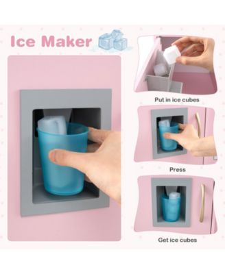 Kids Wooden Pretend Play Kitchen with Blackboard & Accessories