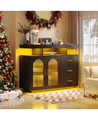 Buffet Cabinet with Wireless Charging & Motion Sensor