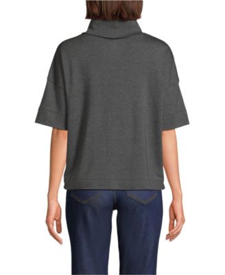 Women's Elbow Sleeve Supima Cotton Relaxed Turtleneck