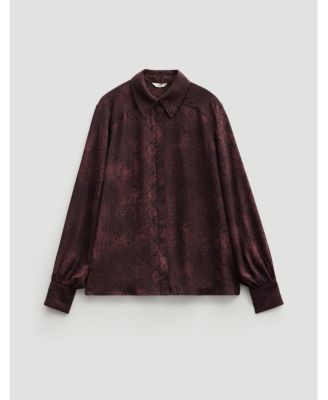 Women's Chiffon Printed Long Sleeve Shirt