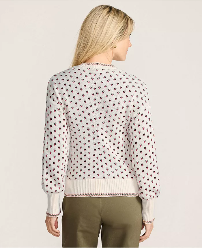 Women's Drifter All Over Jacquard Jersey Crew Neck Sweater - thumbnail 2