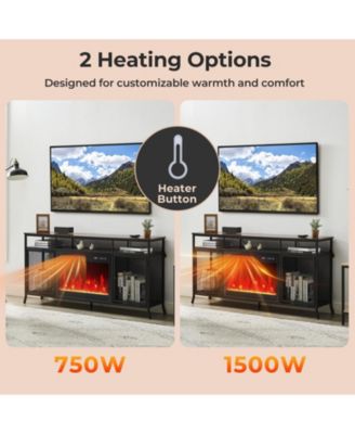 | Electric Fireplace Heater Insert | 18 Inch with Overheat Protection