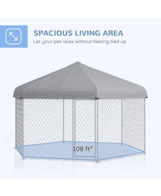 13.4' x 11.5' x 8.8' Dog Kennel Outdoor W/ Waterproof Roof