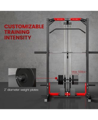 Smith Machine, Multi-Function Power Cage with Lat Pull Down System